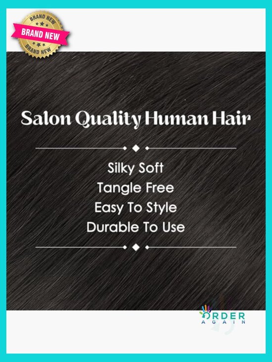 6 Clips Mini Real Human Hair Extensions 10 Inch Lightweight Volume Boost main image 4